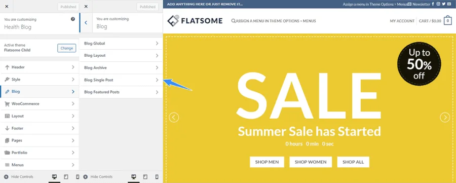 Lưu bản nháp tự động hướng dẫn tùy chỉnh blog flatsome
