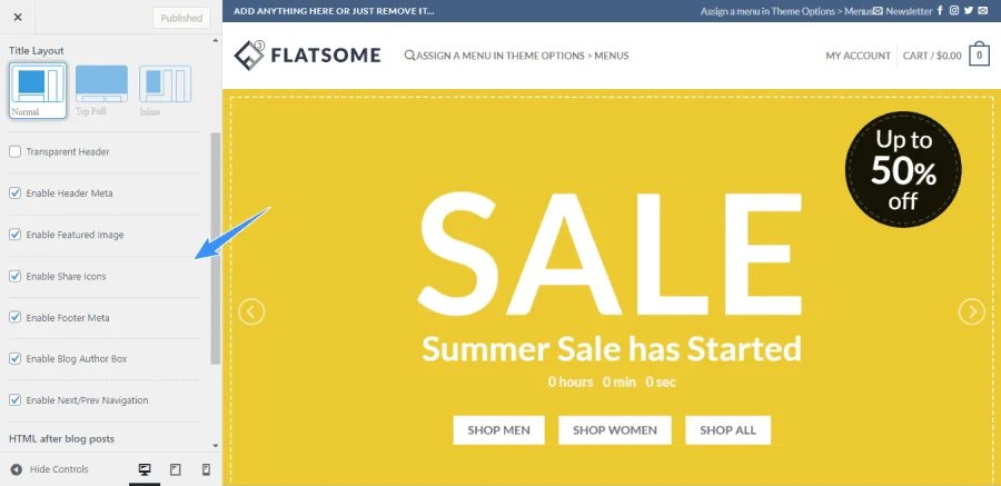 Lưu bản nháp tự động hướng dẫn tùy chỉnh single blog flatsome